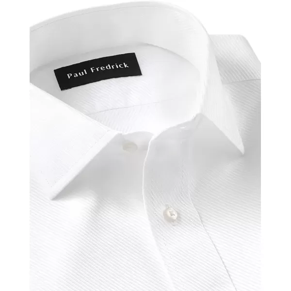 imagePaul Fredrick Mens NonIron Cotton Twill Windsor Spread Collar Dress ShirtWhite