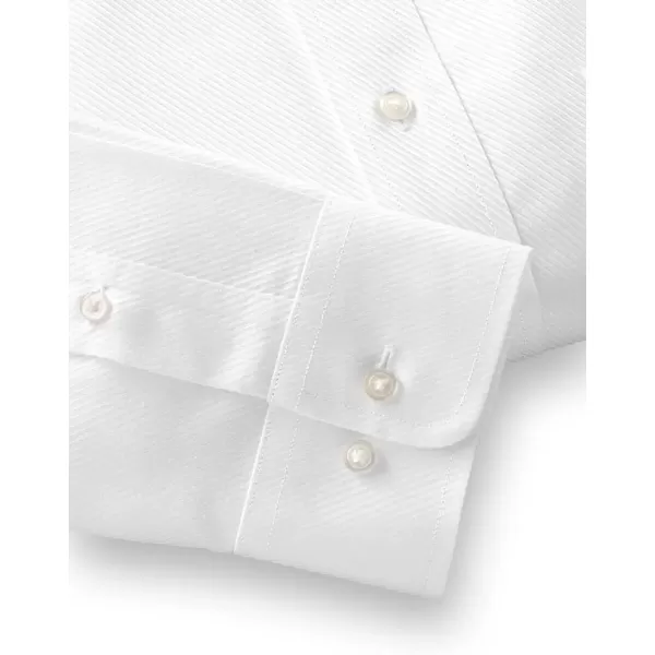 imagePaul Fredrick Mens NonIron Cotton Twill Windsor Spread Collar Dress ShirtWhite