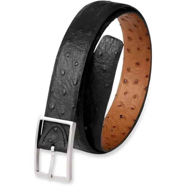 imagePaul Fredrick Mens Ostrich Embossed Reversible Belt
