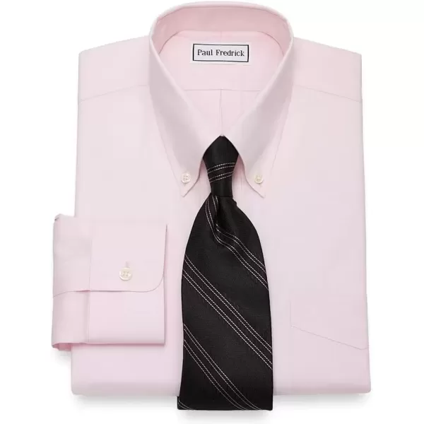 imagePaul Fredrick Mens Slim Fit NonIron Cotton Button Down Collar Dress ShirtPink