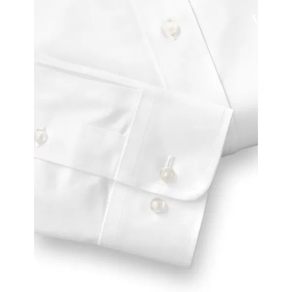 imagePaul Fredrick Mens Slim Fit NonIron Cotton Spread Collar Dress ShirtBlue