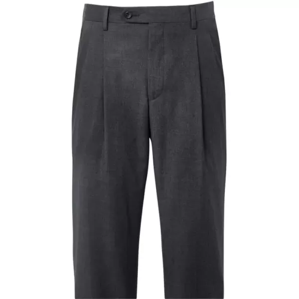 imagePaul Fredrick Mens Wool Gabardine Pleated PantsBright Navy
