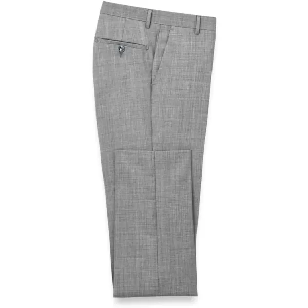 imagePaul Fredrick Mens Wool Sharkskin Flat Front PantsGrey