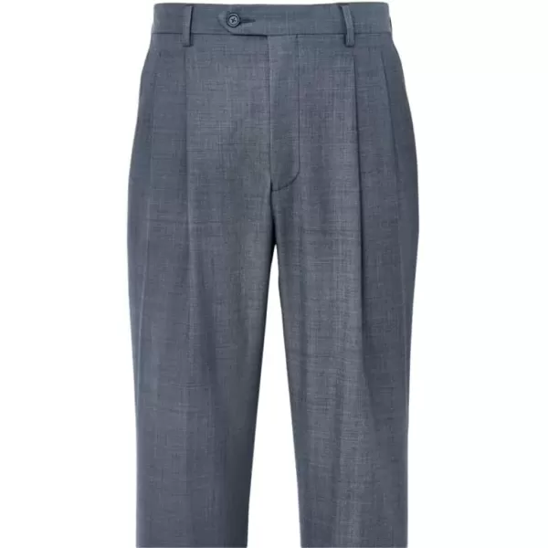 imagePaul Fredrick Mens Wool Sharkskin Pleated PantsLight Brown