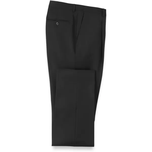 imagePaul Fredrick Mens Wool Single Pleat PantsBlack