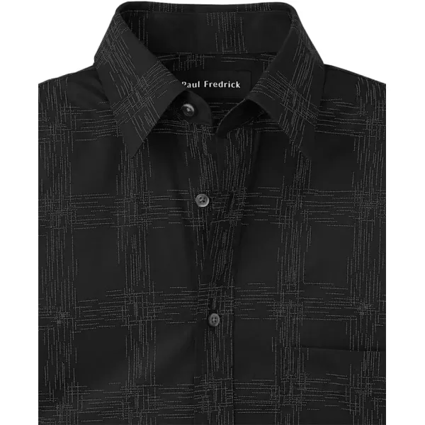 imagePaul Fredrick Mens Slim Fit Cotton Check Print Casual Shirt