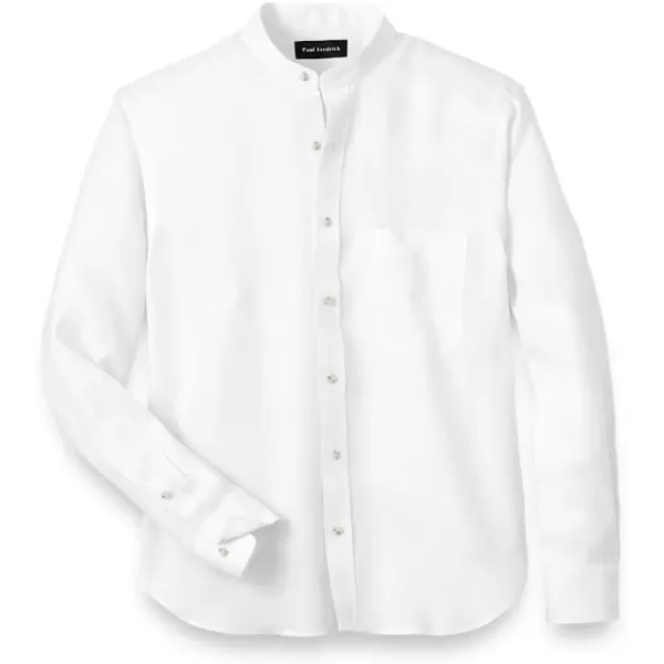 imagePaul Fredrick Mens Slim Fit Linen Solid Casual ShirtWhite