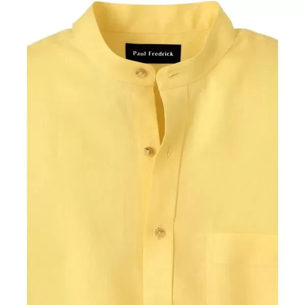 imagePaul Fredrick Mens Slim Fit Linen Solid Casual ShirtWhite