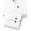 imagePaul Fredrick Mens Tailored Fit Comfort Stretch NonIron Solid Dress ShirtWhiteBlack