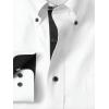 imagePaul Fredrick Mens Tailored Fit Comfort Stretch NonIron Solid Dress ShirtWhiteBlack