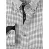 imagePaul Fredrick Mens Tailored Fit NonIron Cotton Check Dress ShirtBlack  White