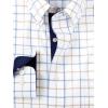 imagePaul Fredrick Mens Tailored Fit NonIron Cotton Check Dress ShirtBlueTan