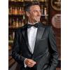 imagePaul Fredrick Mens Solid Woven Silk Pretied Bow Tie