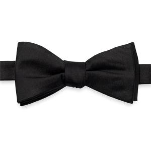 imagePaul Fredrick Mens Solid Woven Silk Pretied Bow Tie