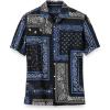 imagePaul Fredrick Mens Slim Fit Cotton Paisley Print Casual Shirt