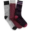 imagePaul Fredrick Mens 3 Pack Cotton Blend SockBlack Multi