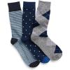 imagePaul Fredrick Mens 3 Pack Cotton Blend SockNavy Multi