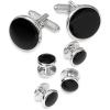 imagePaul Fredrick Mens Black Onyx Stud SetBlack
