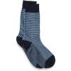 imagePaul Fredrick Mens Houndstooth Cotton Blend SockNavy