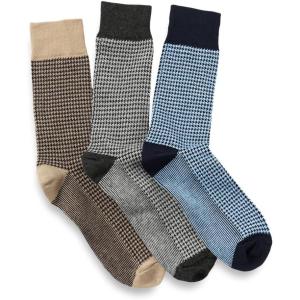 imagePaul Fredrick Mens 3 Pack Cotton Blend SockMulti