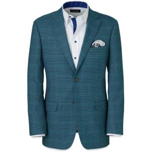 imagePaul Fredrick Mens Microfiber Houndstooth Notch Lapel Suit Jacket