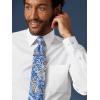 imagePaul Fredrick Mens Classic Fit Comfort Stretch NonIron Solid Dress ShirtWhiteBlue