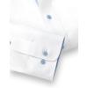 imagePaul Fredrick Mens Classic Fit Comfort Stretch NonIron Solid Dress ShirtWhiteBlue