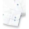 imagePaul Fredrick Mens Slim Fit Comfort Stretch NonIron Solid Dress ShirtWhiteBlue