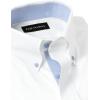 imagePaul Fredrick Mens Slim Fit Comfort Stretch NonIron Solid Dress ShirtWhiteBlue