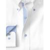 imagePaul Fredrick Mens Slim Fit Comfort Stretch NonIron Solid Dress ShirtWhiteBlue