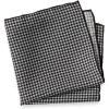 imagePaul Fredrick Mens Houndstooth Silk Pocket SquareBlackGrey