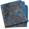 imagePaul Fredrick Mens Medallion Silk Pocket SquareBlueOrange