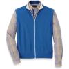 imagePaul Fredrick Mens Cotton Full Zip Mock Neck VestBlue