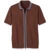 imagePaul Fredrick Mens Cotton Full Zip PoloBrown