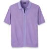 imagePaul Fredrick Mens Cotton Full Zip PoloPurple