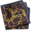 imagePaul Fredrick Mens Medallion Silk Pocket SquareGoldBlue