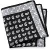 imagePaul Fredrick Mens Paisley Silk Pocket SquareBlackGrey