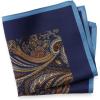 imagePaul Fredrick Mens Paisley Silk Pocket SquareBlueTan