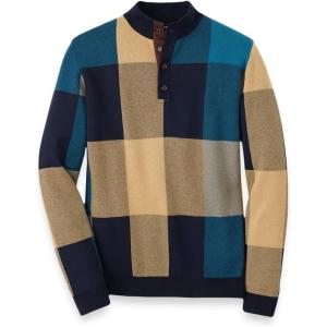 imagePaul Fredrick Mens Cotton Four Button Mock Neck Sweater