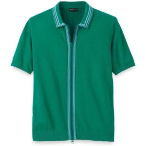 imagePaul Fredrick Mens Cotton Full Zip PoloGreen