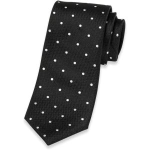 imagePaul Fredrick Mens Dot Woven Silk TieBlack