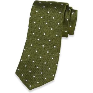 imagePaul Fredrick Mens Dot Woven Silk TieGreen