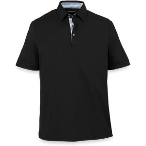 imagePaul Fredrick Mens Performance Blend Three Button PoloBlack