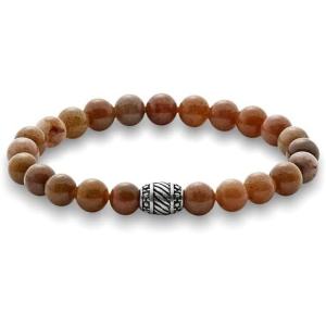 imagePaul Fredrick Mens Semi Precious Bead BraceletTan Multi