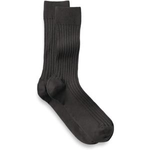 imagePaul Fredrick Mens Solid Rib Cotton Blend SockGrey