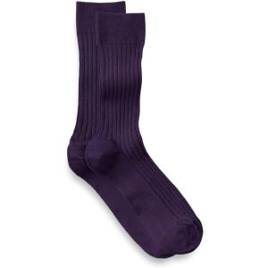 imagePaul Fredrick Mens Solid Rib Cotton Blend SockPurple