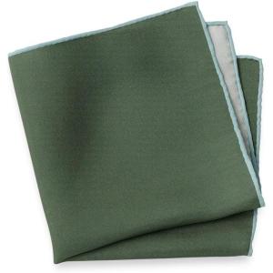 imagePaul Fredrick Mens Solid Silk Pocket SquareGreen