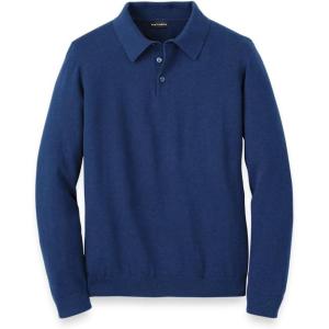 imagePaul Fredrick Mens Supima Cotton Three Button PoloDark Blue