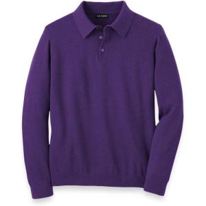 imagePaul Fredrick Mens Supima Cotton Three Button PoloPlum