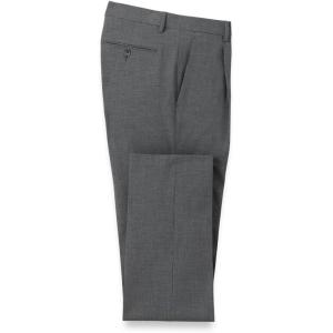 imagePaul Fredrick Mens Microfiber Check Single Pleat PantsBlackGrey